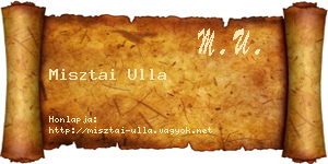 Misztai Ulla névjegykártya